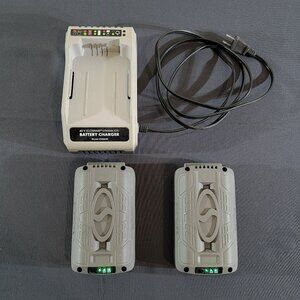 Snow Joe ECOSHARP (2) 40V 4Ah Lithium Batteries iBAT40 + Charger iCHRG40 GENUINE